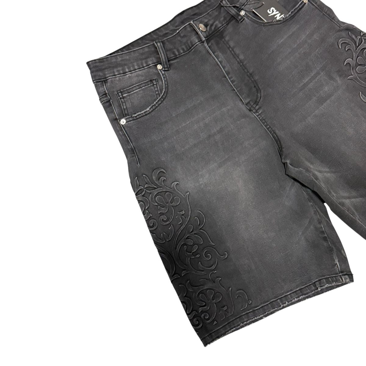 Syndicate Legacy Denim Shorts Black Wash