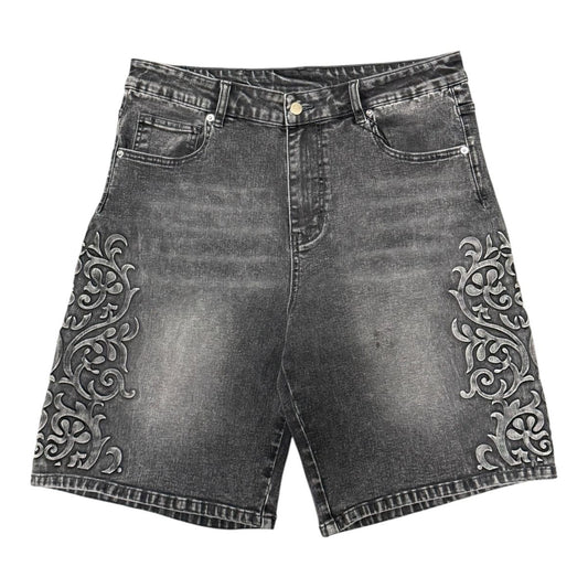 Syndicate Legacy Denim Shorts Grey Wash