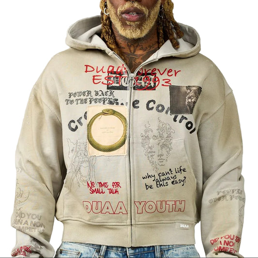 DUAA Creative Control Zip Up Hoodie