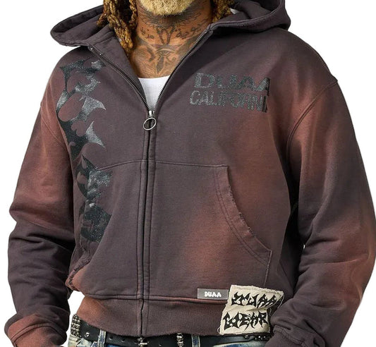 DUAA Cave Stone Zip Up Hoodie