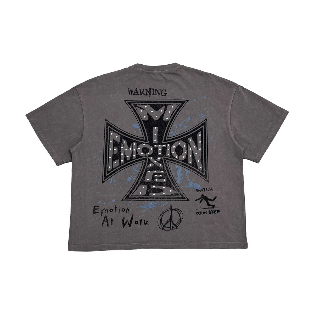 Mixed Emotion Friends Tee Taupe Grey