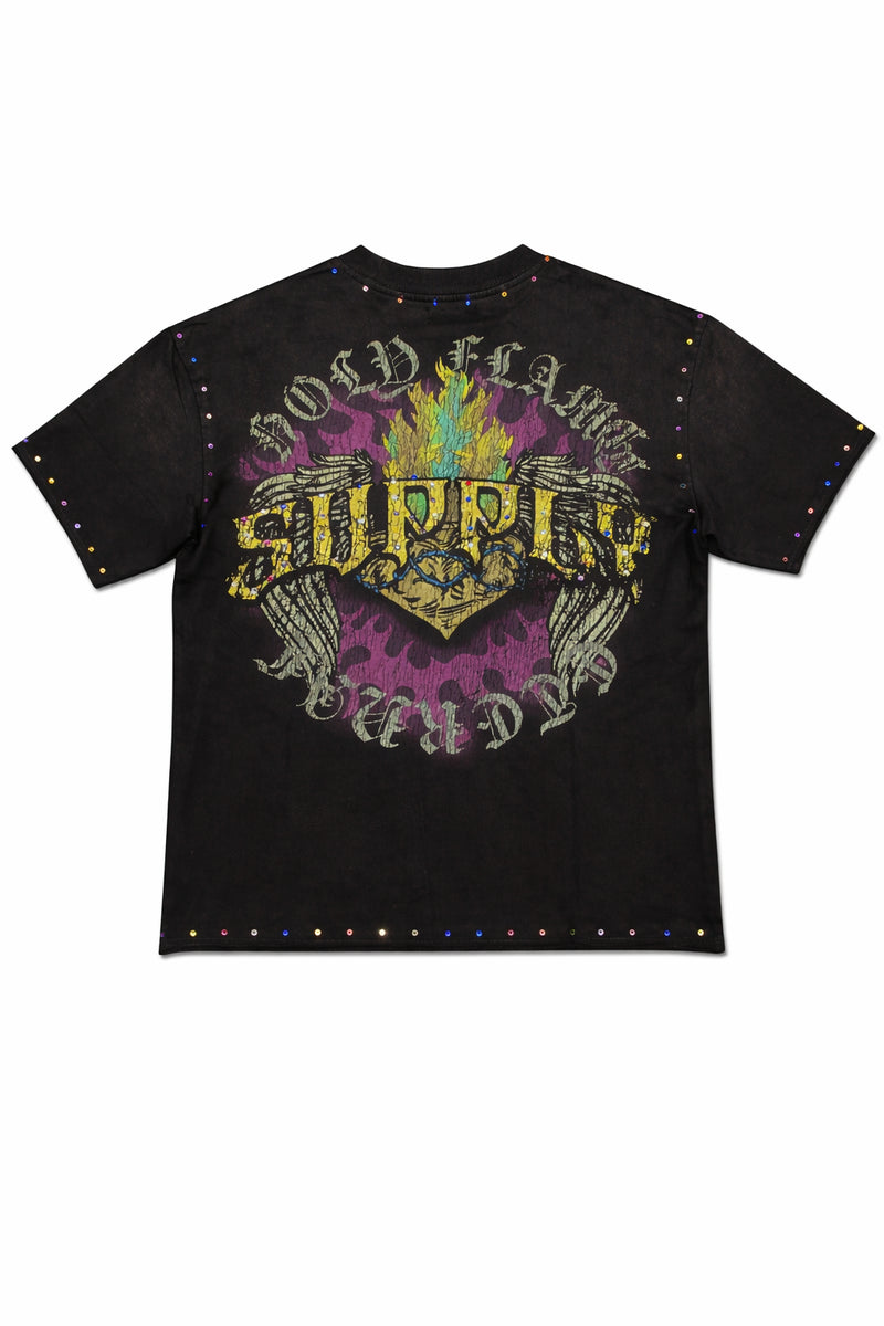 SUPPLY Holy Flame Tee Black