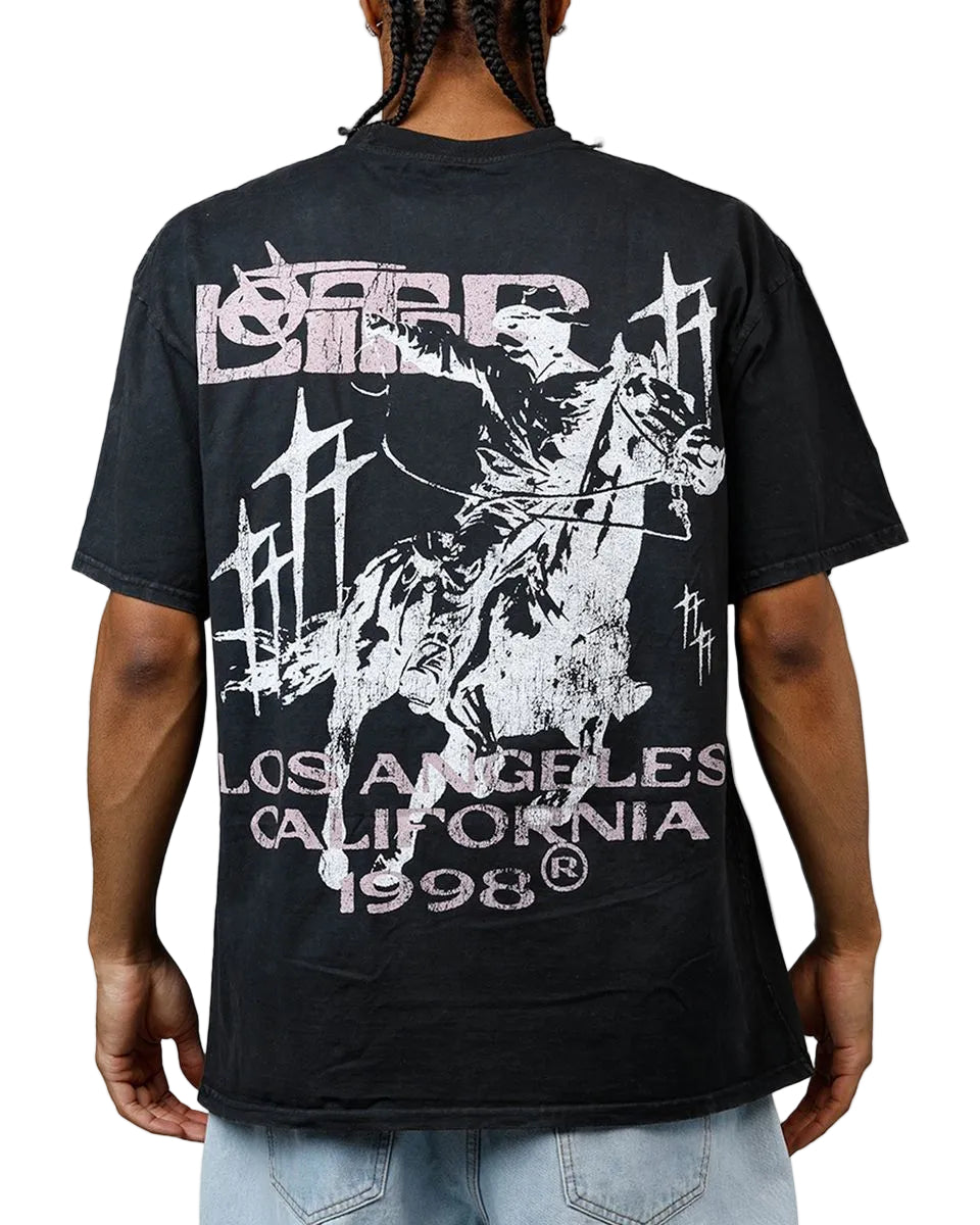 Loiter Dustborn Black Acidwash Tee