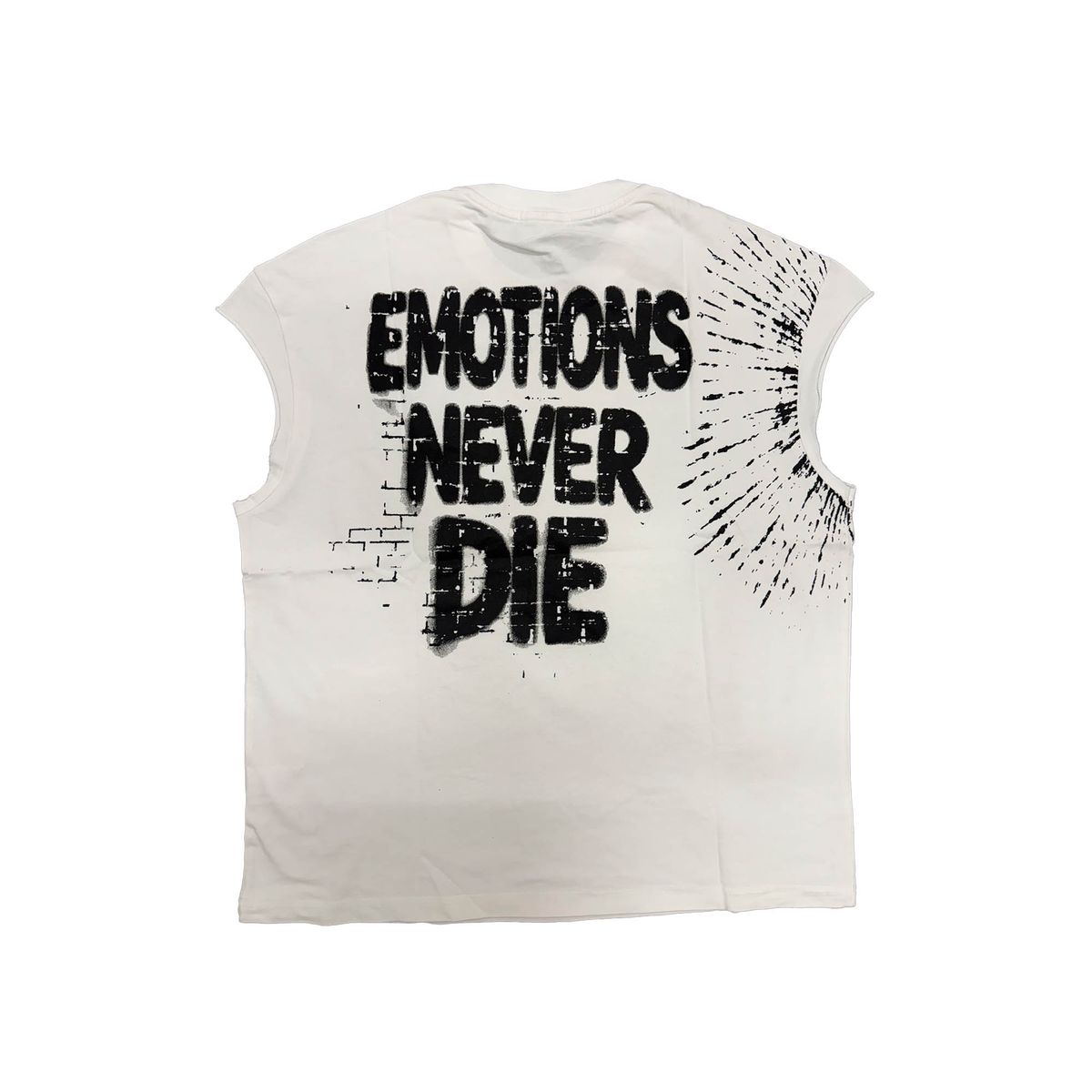 Mixed Emotion Starboy Cut Off Tee White
