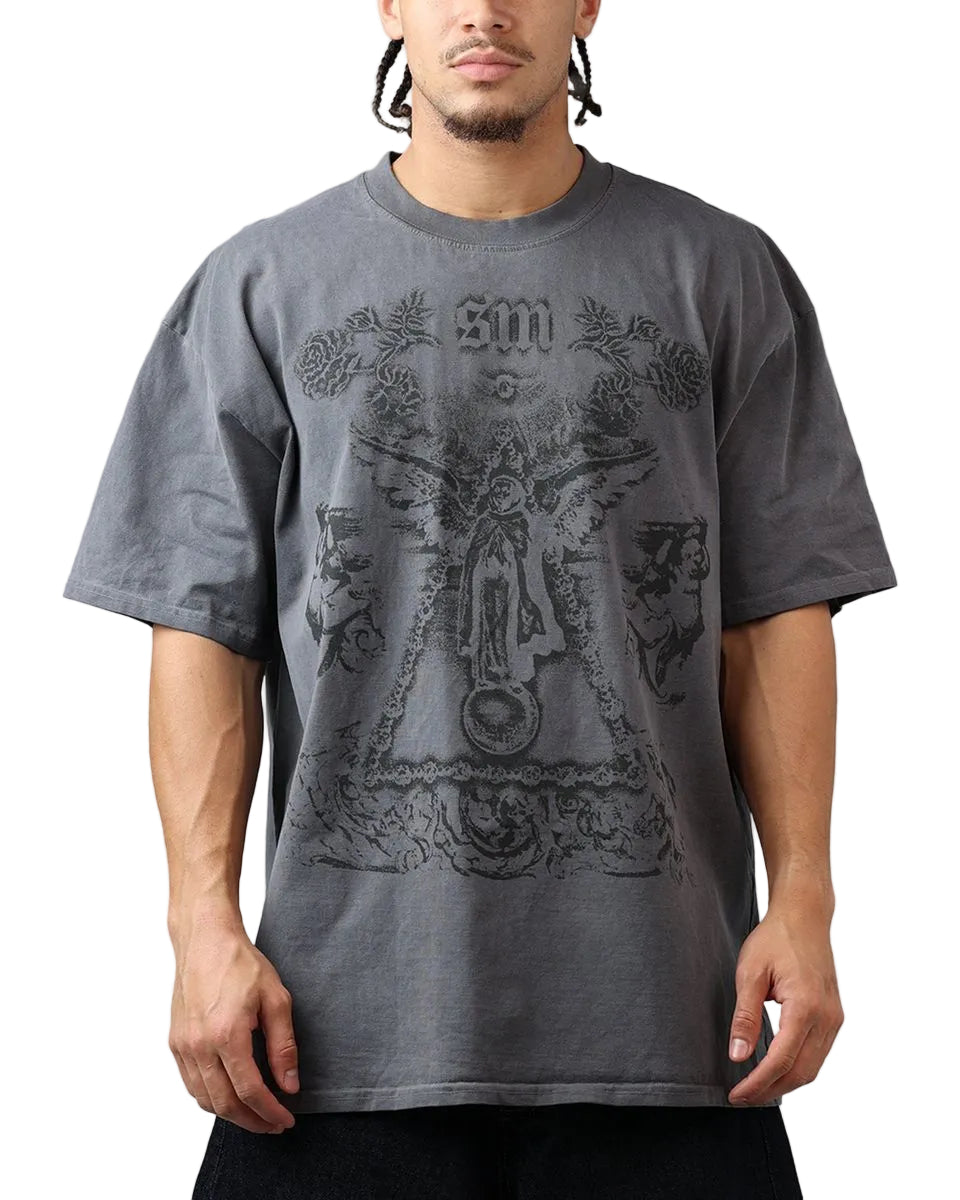 Saint Morta Holy Ghost Tee Washed Charcoal
