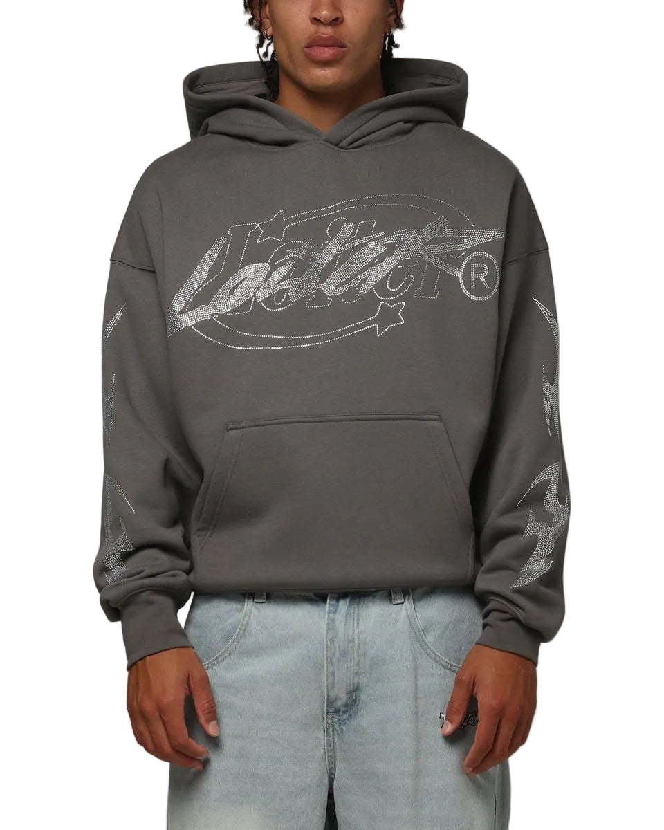 Loiter Atlantic Rhinestone Hoodie Charcoal