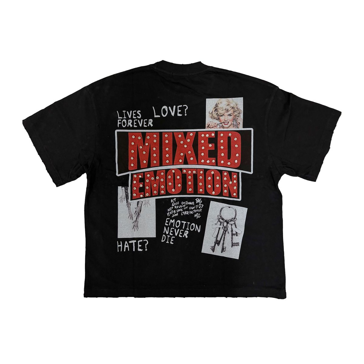 Mixed Emotion Lost Identity Tee Black Red