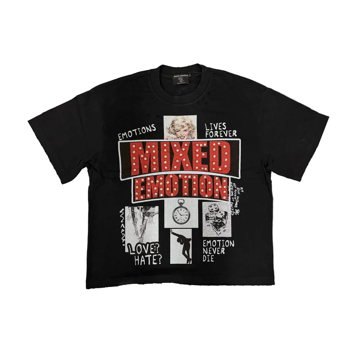 Mixed Emotion Lost Identity Tee Black Red
