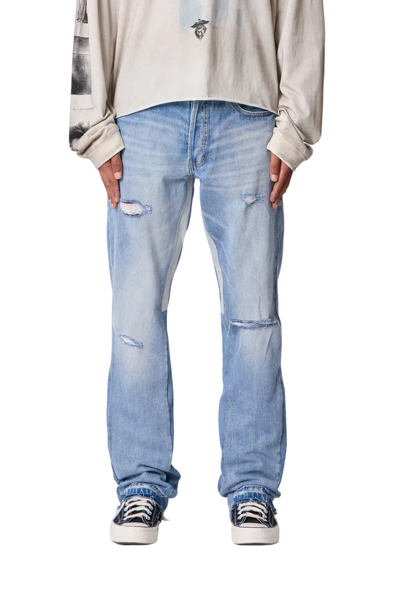 MNML LA Flared Denim Jeans Light Blue