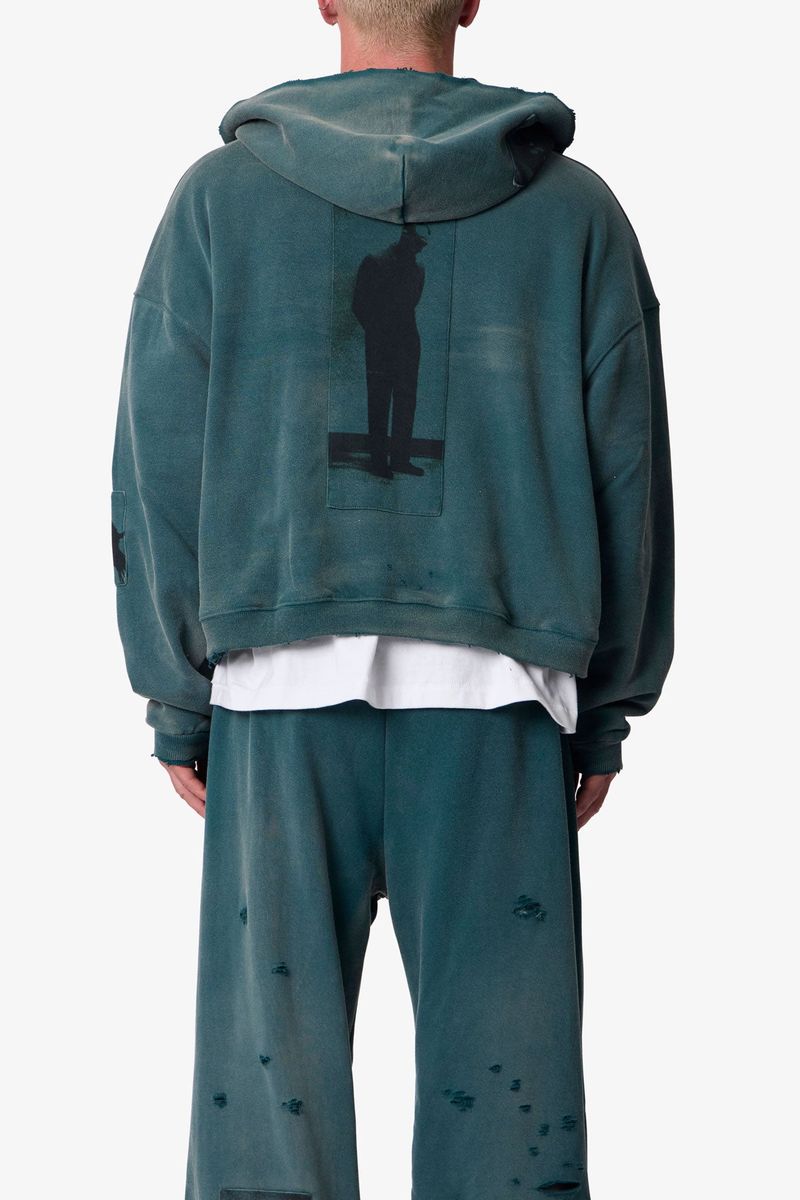 MNML LA Terror Zip Up Hoodie Green