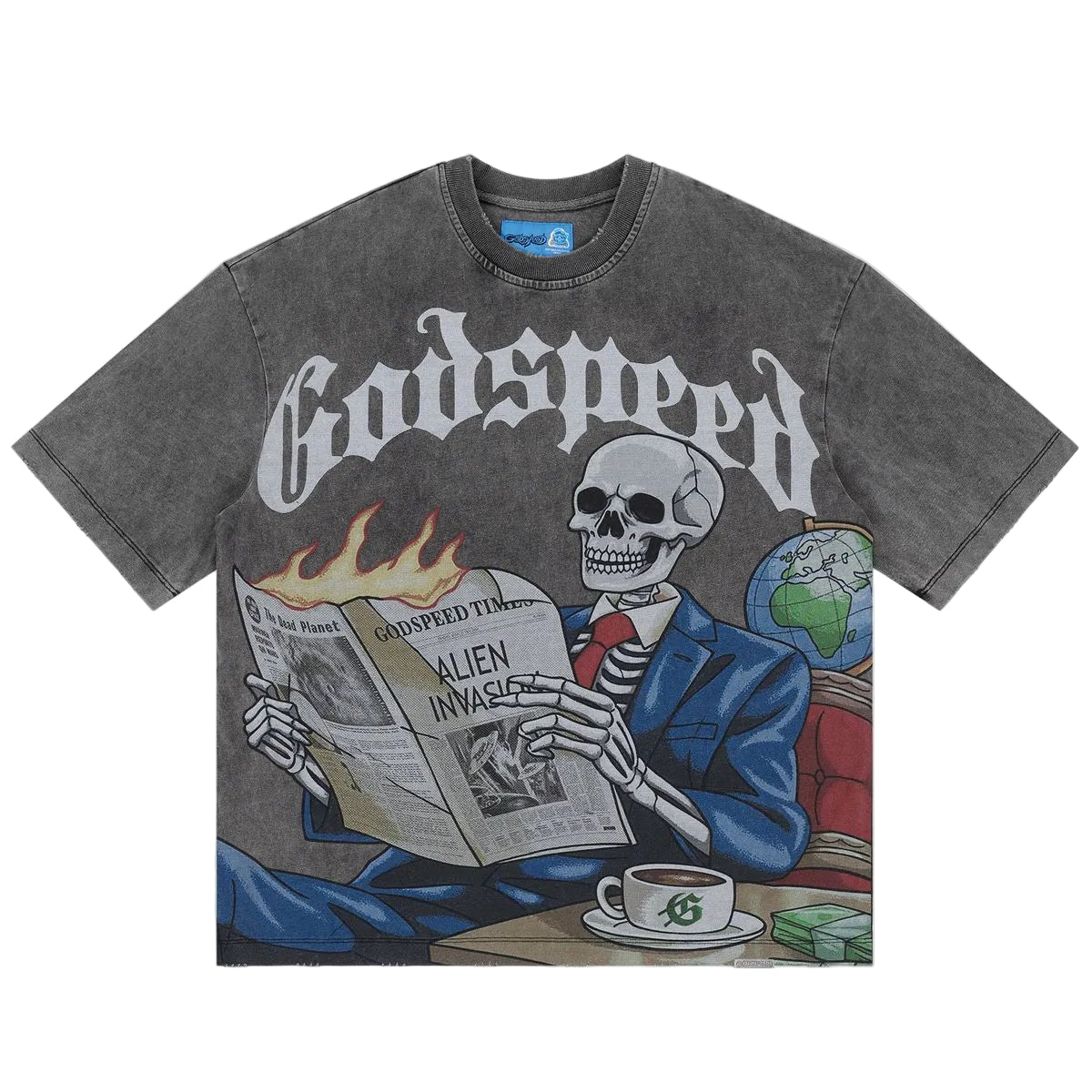 Godspeed GS Times Tee Grey Wash