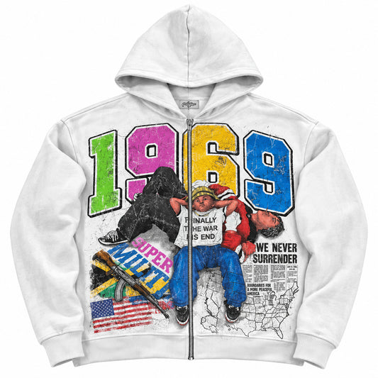 Prestige Co. War Has Ended Hoodie White
