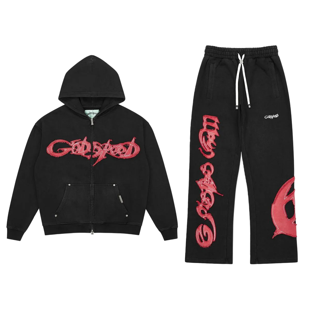 Godspeed Raw Import Sweatsuit Black Red