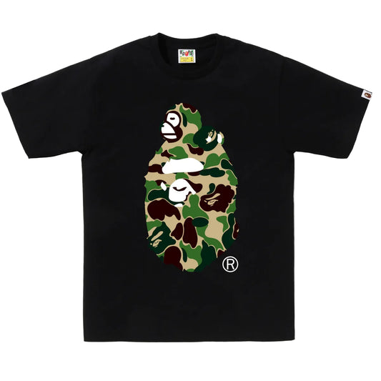 BAPE Camo Milo On Big Ape Head Tee Black Green