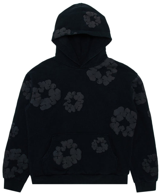 Denim Tears Cotton Wreath Hoodie Black Monochrome