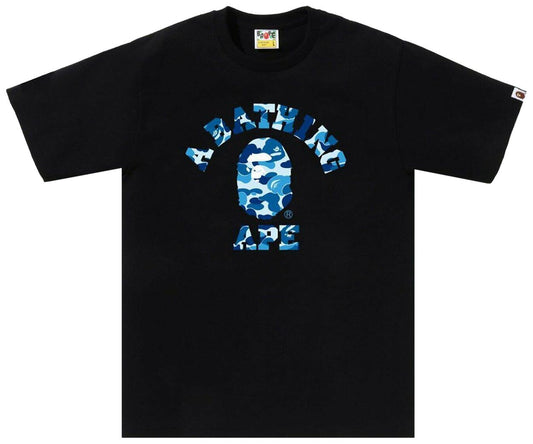 BAPE ABC Camo College Tee Black Blue