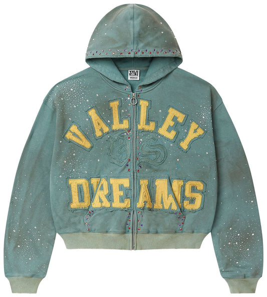 VALE Forever Bank Zip Up Hoodie Dark Mint