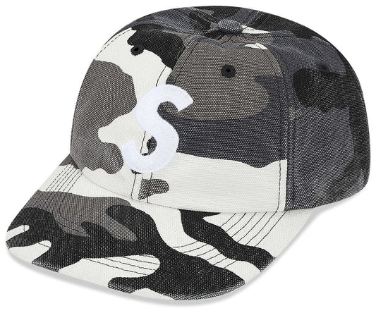 Supreme Canvas S Logo Hat Snow Camo