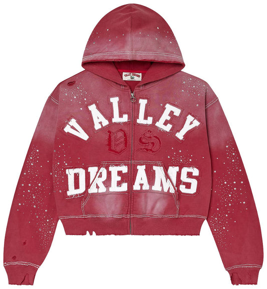 VALE Forever Classico Zip Up Hoodie Ruby