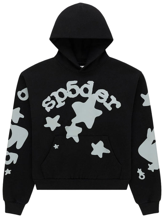 SP5DER Reflective Beluga Hoodie Black