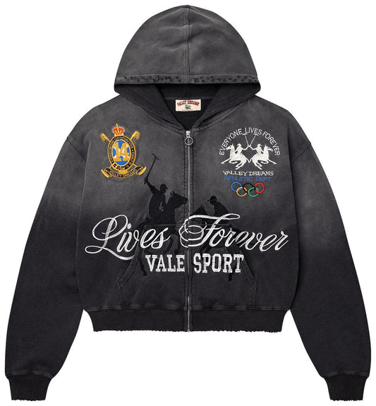 VALE Forever Black Rock Zip Up Hoodie