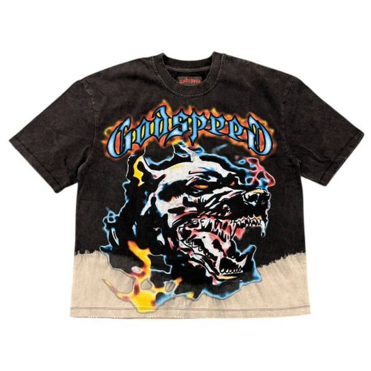 Godspeed Off the Leash Tee Black Wash