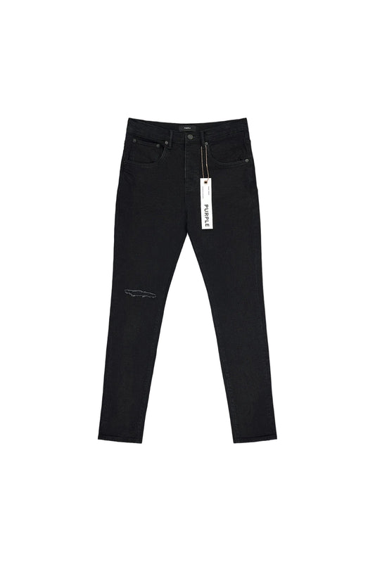 Purple Brand Black Knee Slit Rinse Jeans