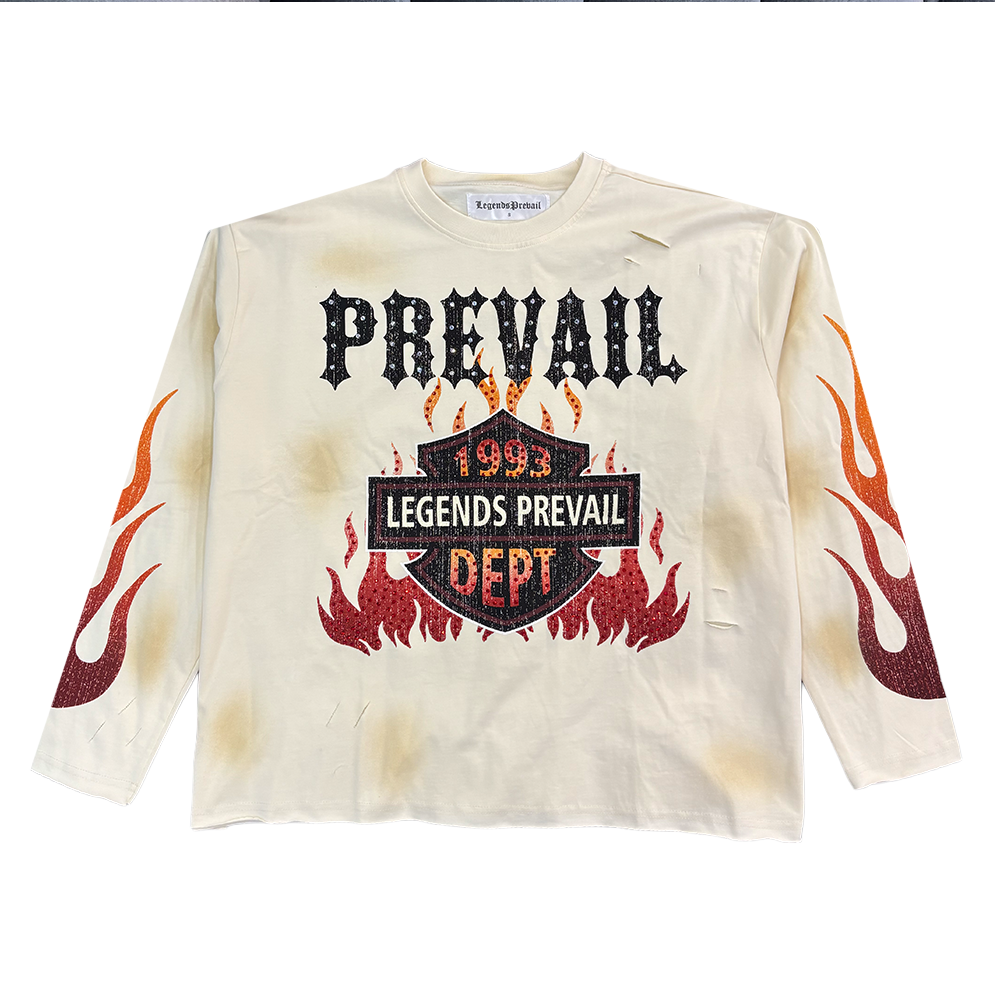 Legends Prevail Motor Long Sleeve Tee Cream