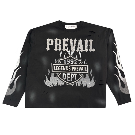 Legends Prevail Motor Long Sleeve Tee Black