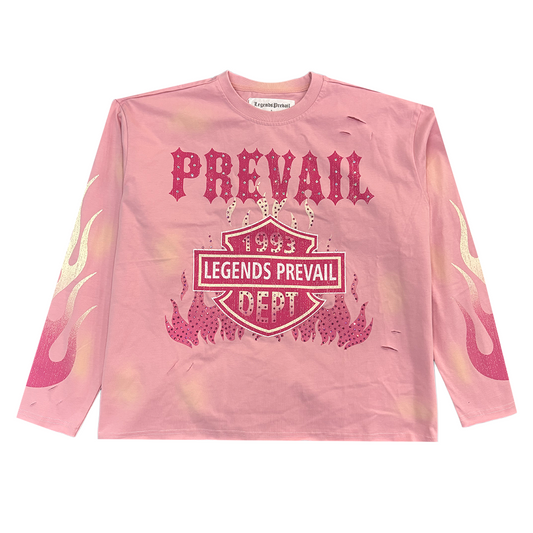 Legends Prevail Motor Long Sleeve Tee Pink