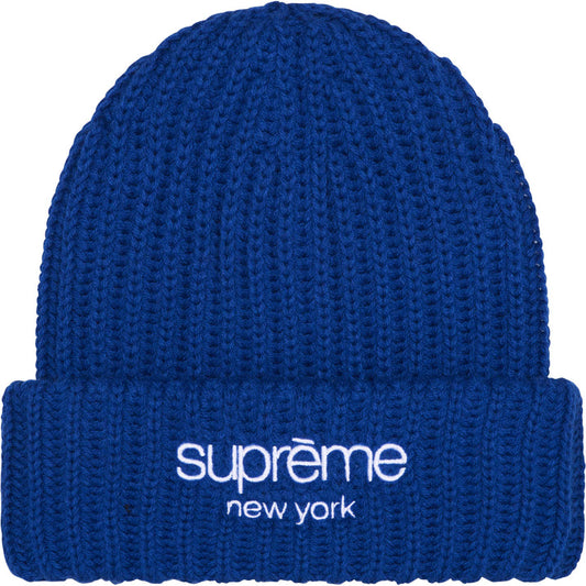 Supreme Chunky Rib Classic Beanie Royal