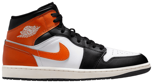 Jordan 1 Mid Black Toe Starfish