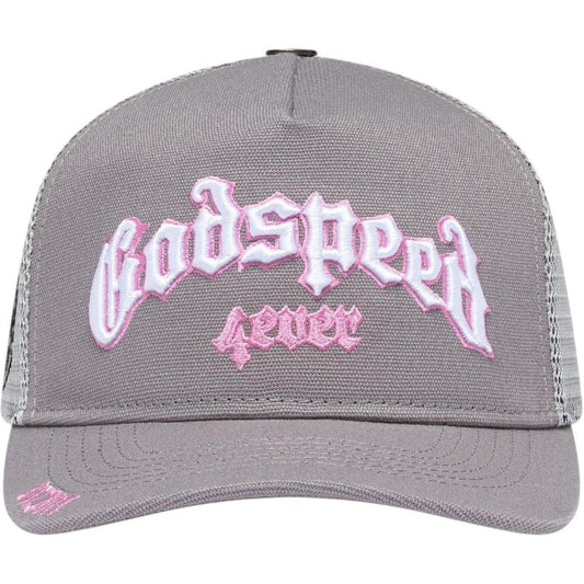 Godspeed GS Forever Trucker Hat Grey Pink