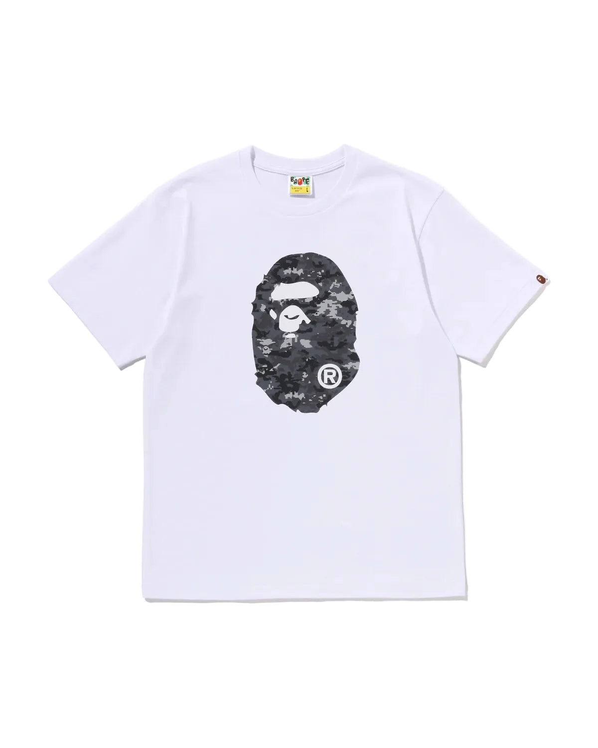 BAPE Multi Pixel Camo Ape Head Tee White