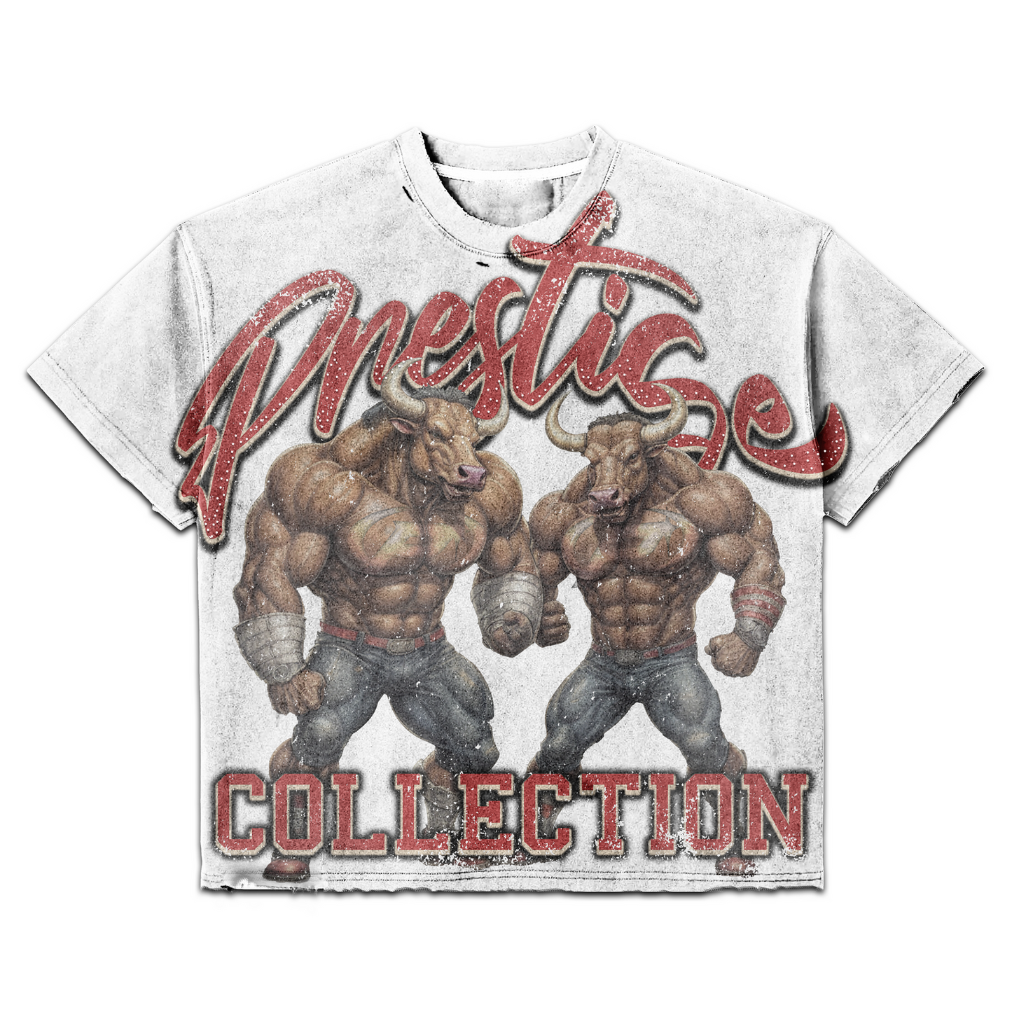 Prestige Co. Rhinestone Bulls Tee