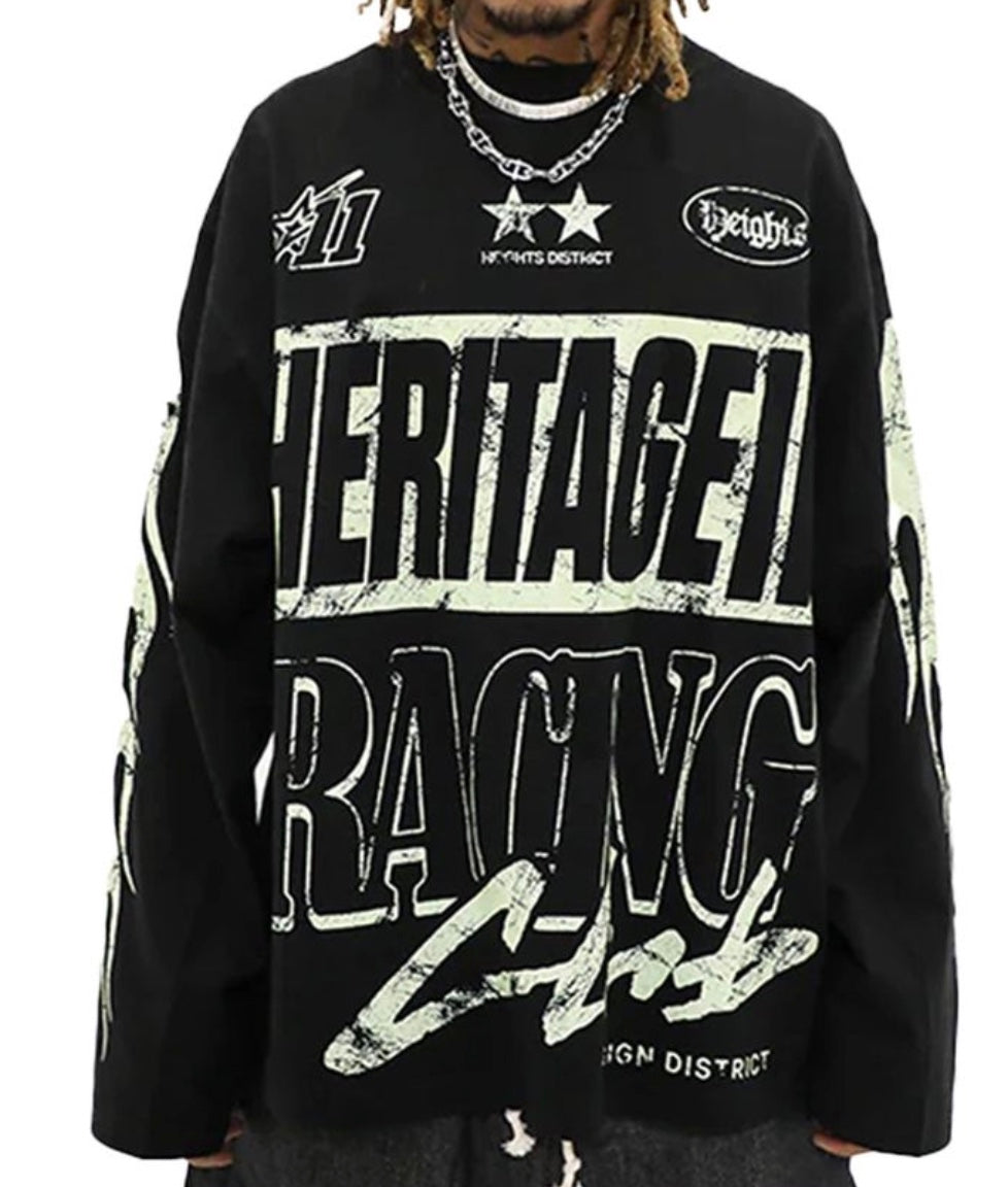 Heights District Race Club Long Sleeve Tee