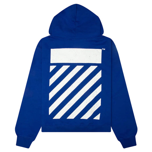 L/AB Off White Diag Hoodie Cobalt Blue