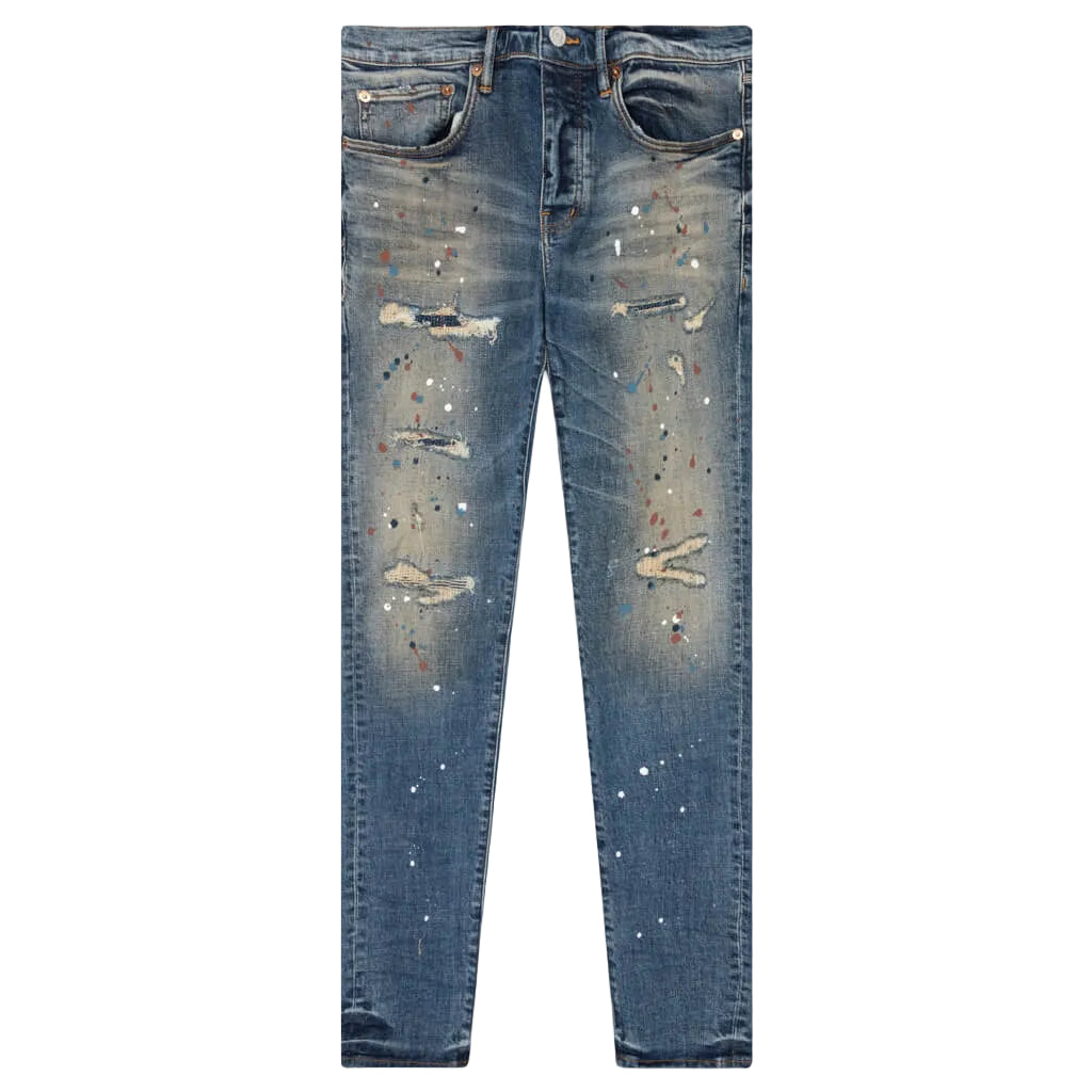 Purple Brand Dark Indigo Paint Jeans