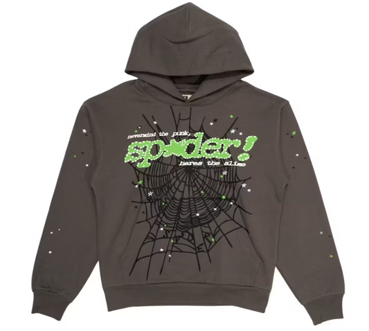 Sp5der Punk V2 Hoodie Slate Grey