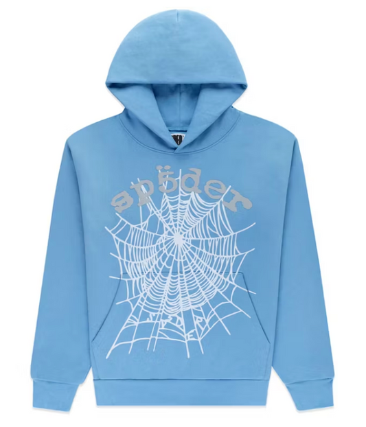 Sp5der OG Web V2 Hoodie Dusty Blue