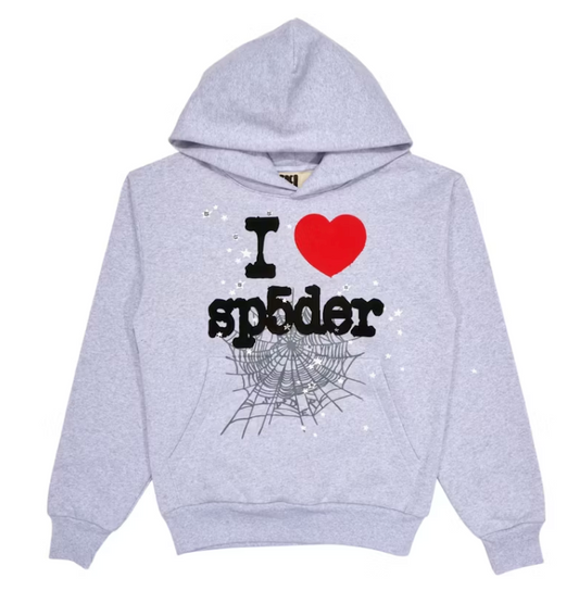 Sp5der Souvenir Hoodie Heather Grey