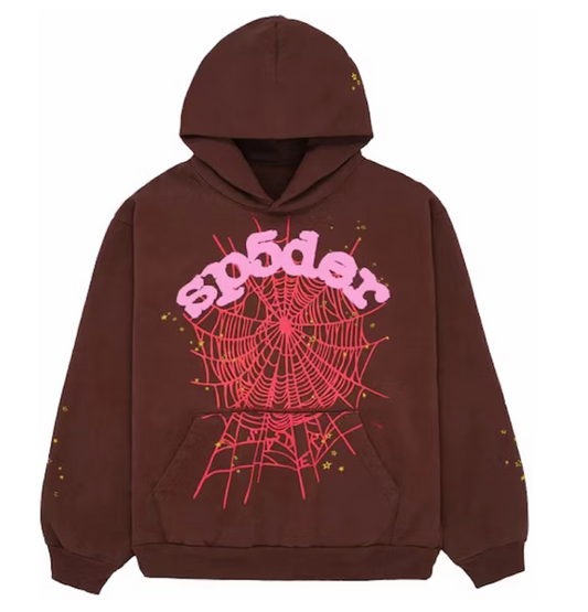 Sp5der Web Hoodie Brown