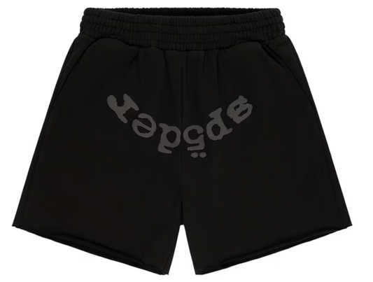 Sp5der OG Web V2 Phantom Sweatshort Black