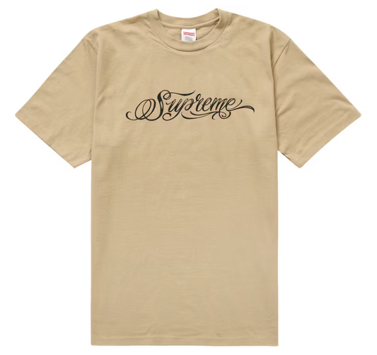 Supreme Script Tee Khaki