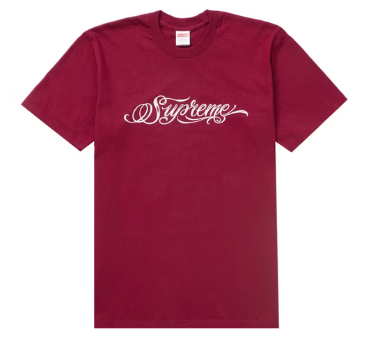 Supreme Script Tee Cardinal