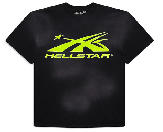 Hellstar Sport Logo Gel Tee Slime Green Black
