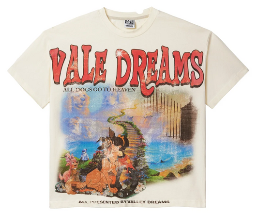 VALE All Dogs Go To Heaven Tee White