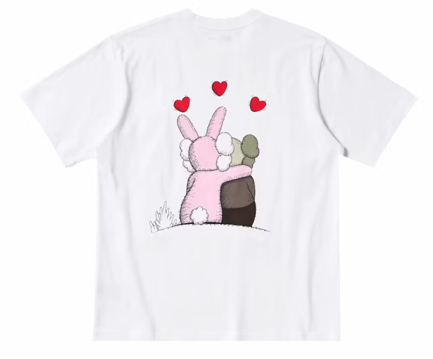 KAWS x Warhol Graphic Tee White Pink
