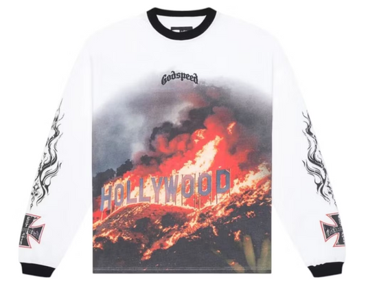 Godspeed Hollywood Inferno L/S Tee White
