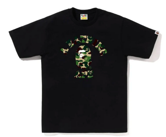 BAPE 1st Camo College Tee Black Green